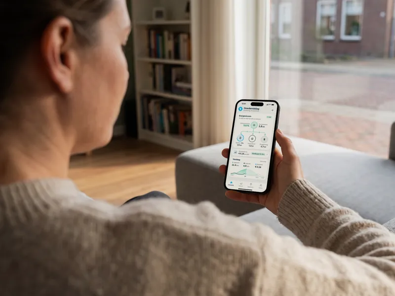 App voor slim energiebeheer op een telefoon