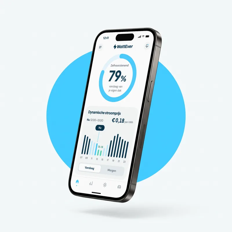 App voor slim energiebeheer op een telefoon