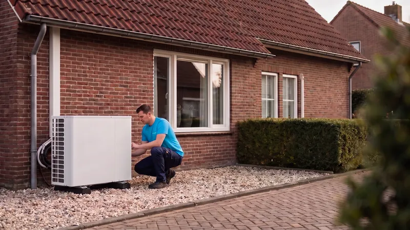 Warmtepomp bij een woning in Zuid-Limburg